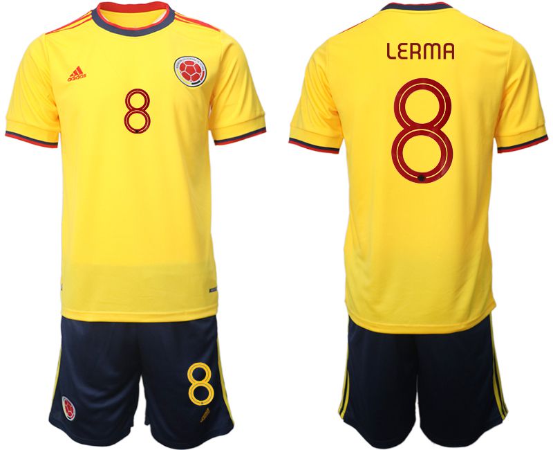 Men 2022 World Cup National Team Colombia home yellow 8 Soccer Jersey